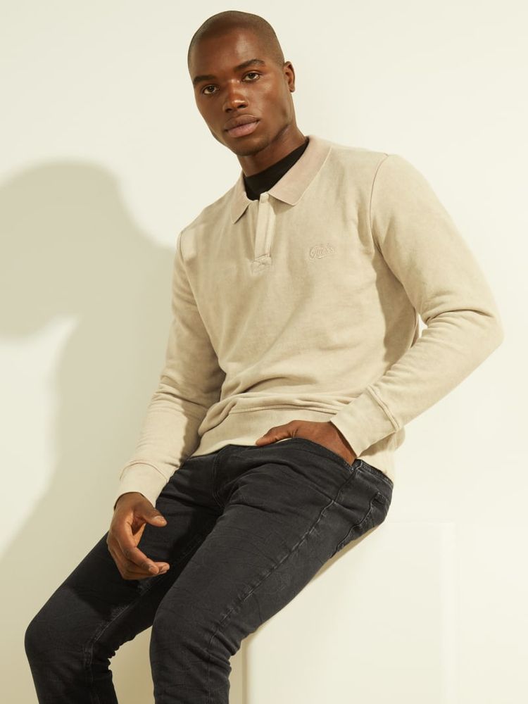Fleece discount polo shirt