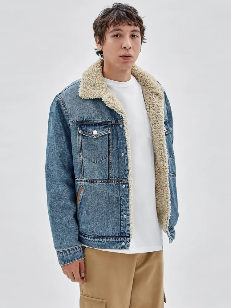 Guess sherpa best sale jacket