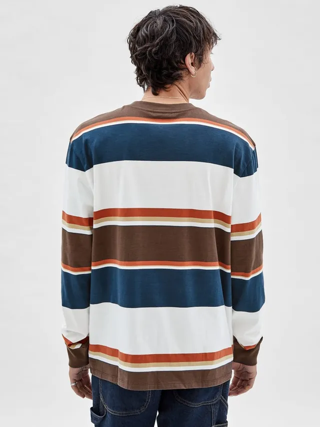 Guess hudson stripe long sleeve tee clearance