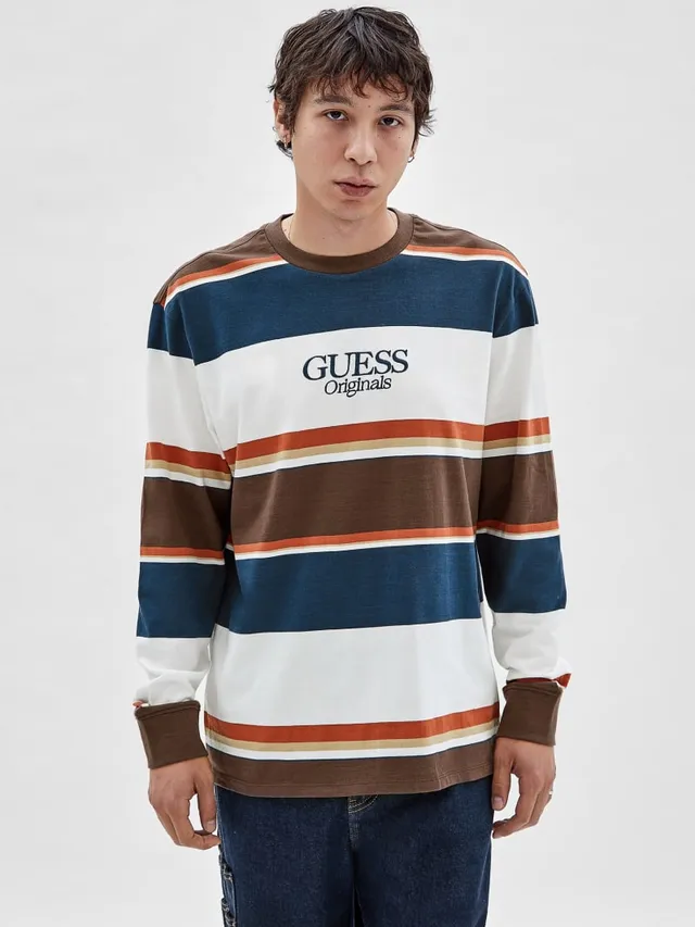 Guess originals walden striped crew tee sales