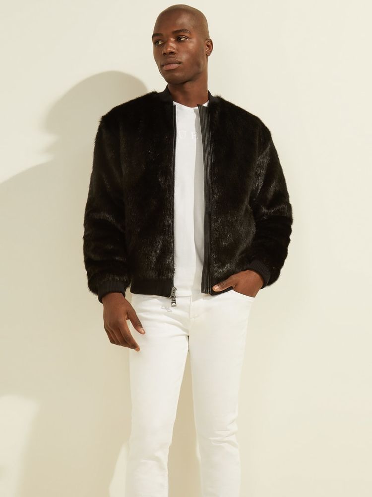 Guess fur hotsell jacket mens