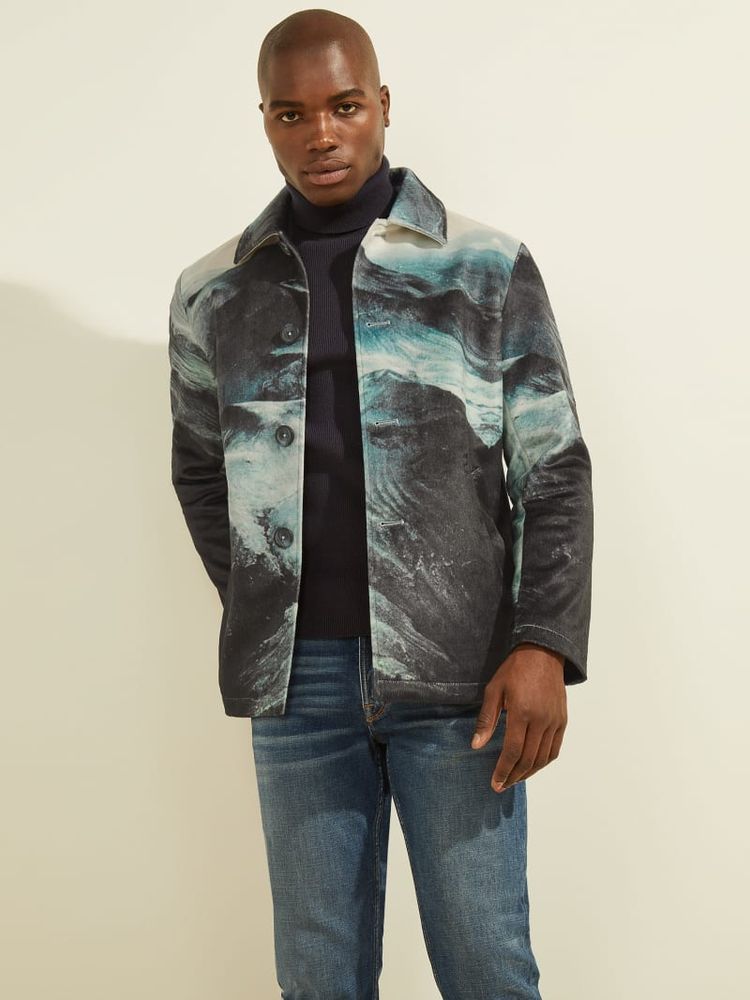 Mens cow print jacket shop