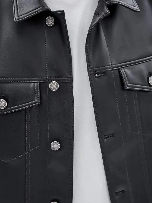 GUESS Originals Faux Leather Trucker Jacket Mall of America