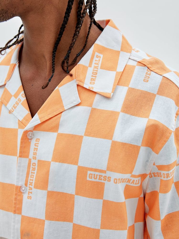 Guess checkered shirt sales
