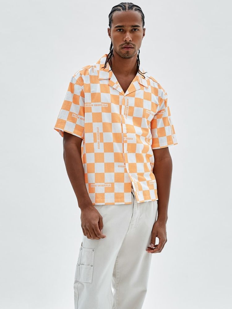 Guess short sleeve button down hot sale