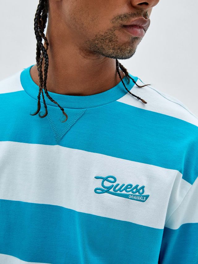 Guess originals riviera striped crew tee top