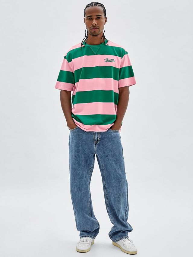 Guess pop art striped tee clearance