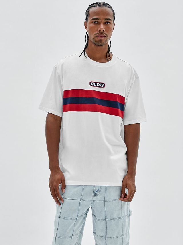 Guess pop art striped tee clearance