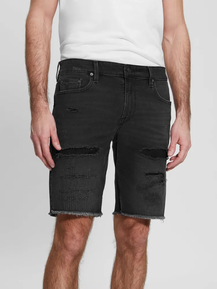 GUESS Rip and Repair Regular Fit Denim Shorts Shop Midtown