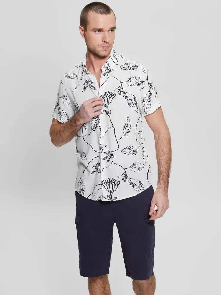 Guess flower shirt best sale