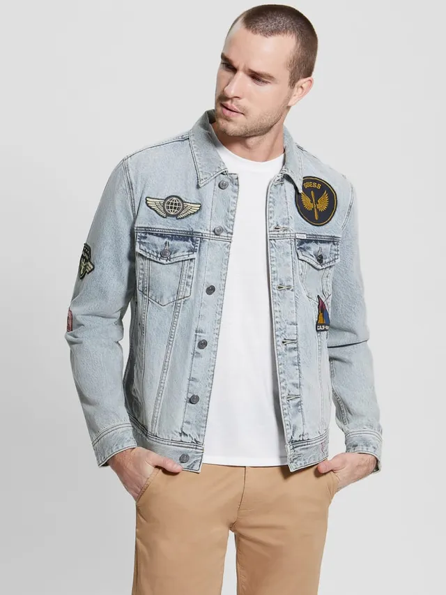 Guess dillon patch hot sale denim jacket