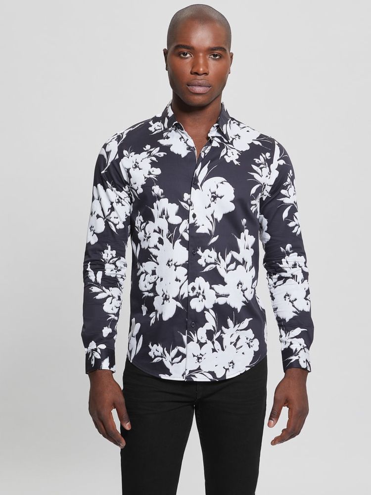 Guess floral shirt clearance