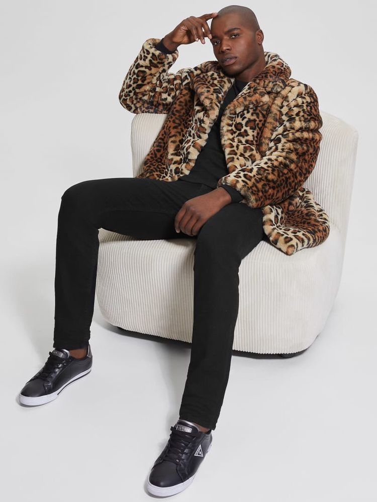 GUESS Leopard Faux Fur Coat Mall of America