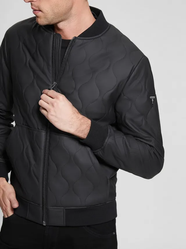 Guess jake store quilted bomber jacket