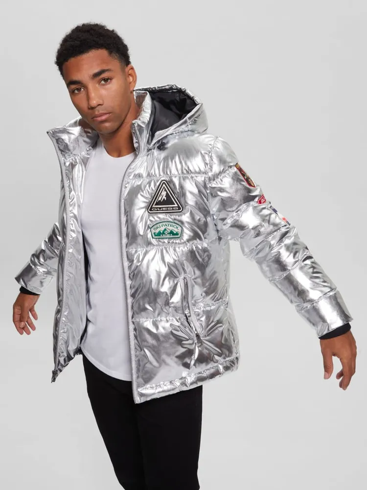 GUESS Arctic Patch Metallic Puffer Jacket Bramalea City Centre