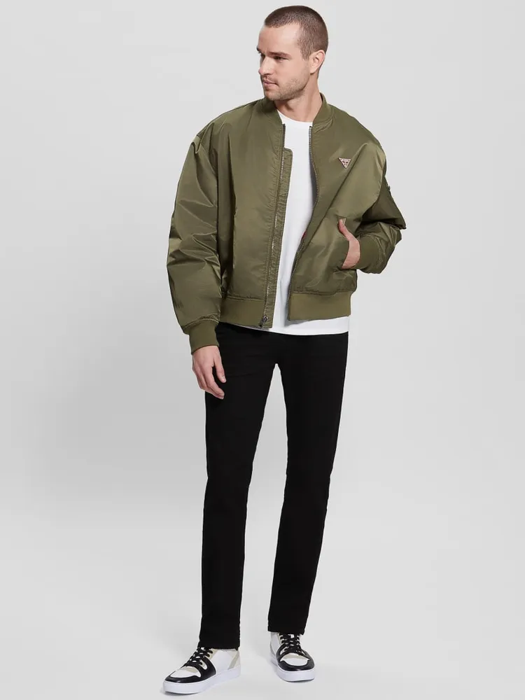 Guess jake outlet quilted bomber jacket