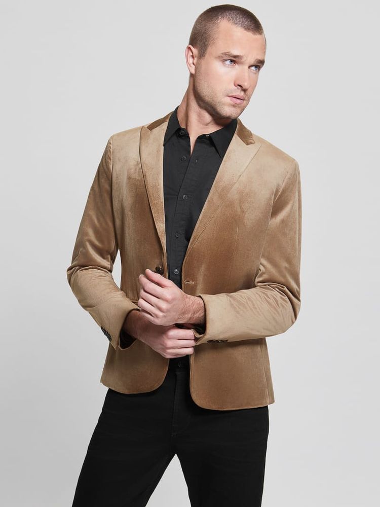 Guess velvet jacket top
