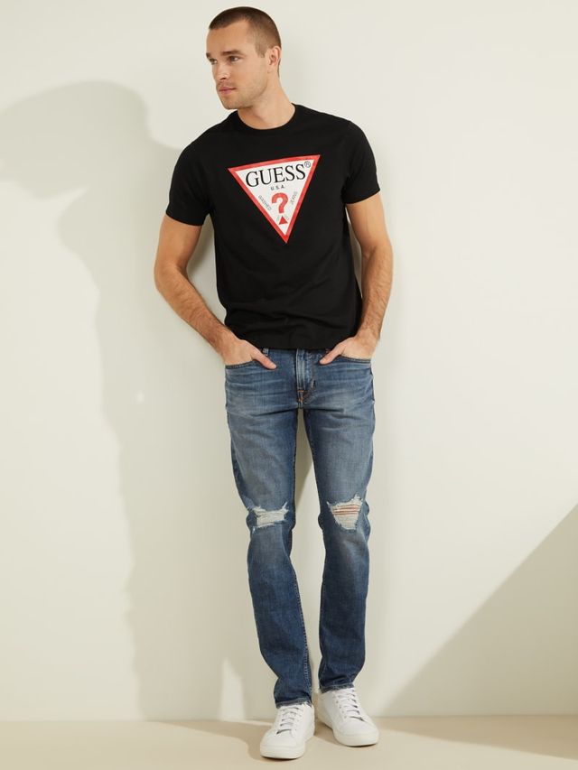 Guess classic logo tee cheap
