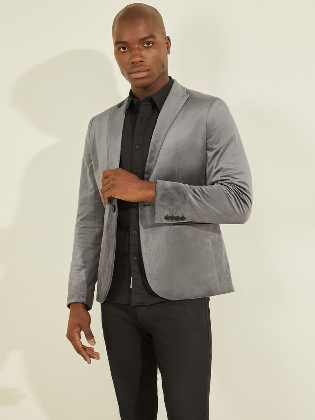 Guess velvet blazer sale