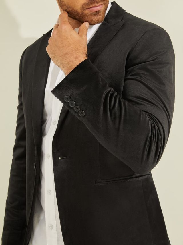 Guess velvet blazer hotsell