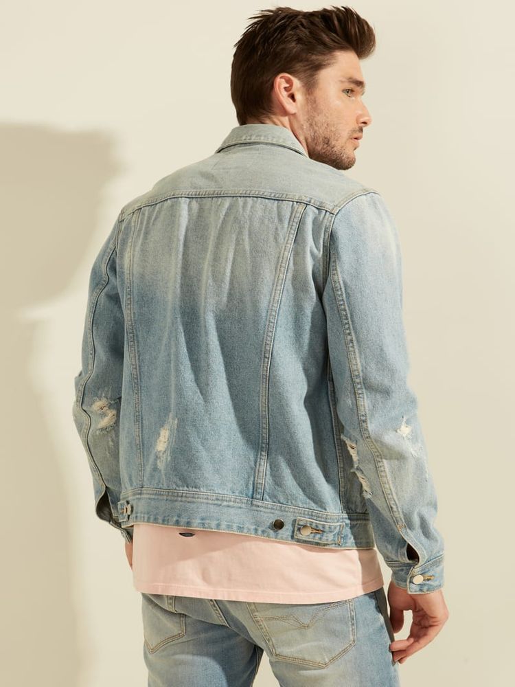 Guess distressed shop denim jacket