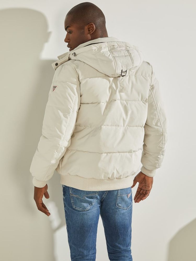 Guess white puffer jacket clearance