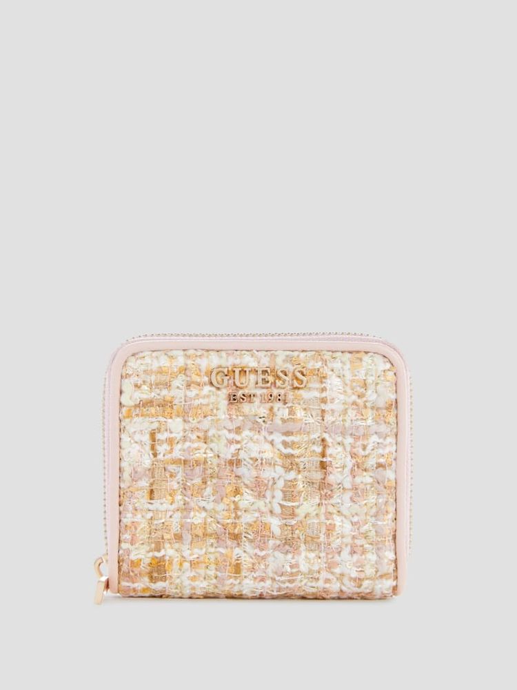 GUESS Adam Quilted Tweed Small Zip Around Wallet Shop Midtown
