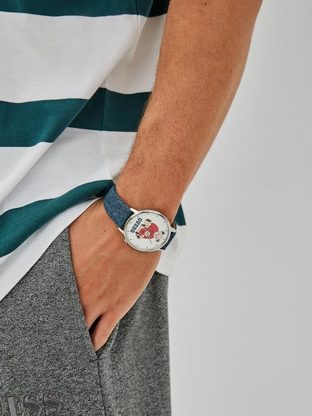 Guess watch denim strap store