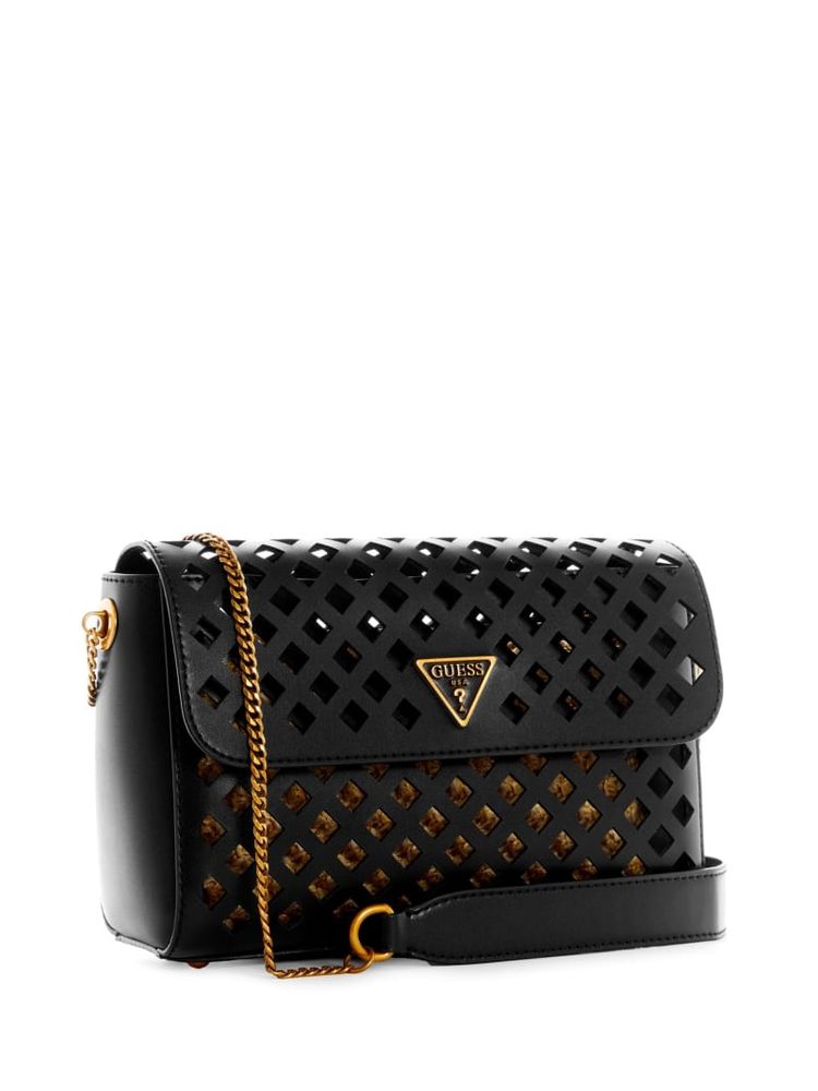 GUESS Aqua Perforated Flap Crossbody | Mall of America®