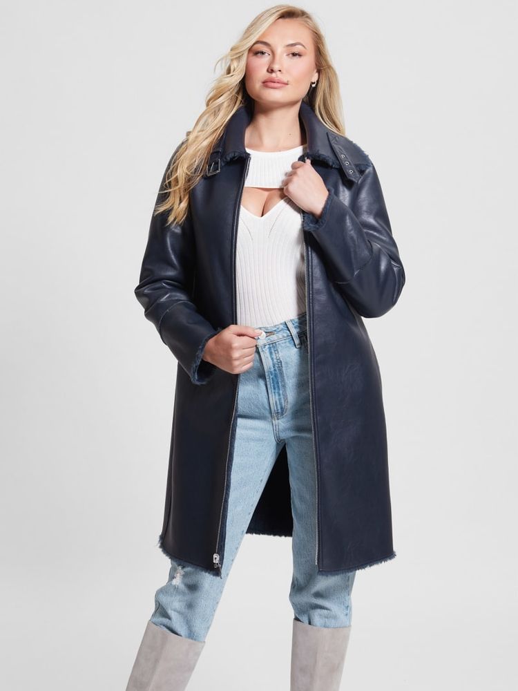 Guess floral trench online coat