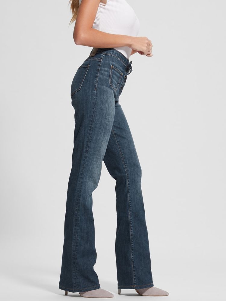 GUESS Harlow Lace Up Flare Jeans Bramalea City Centre