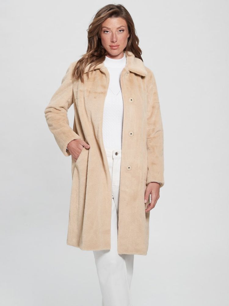 GUESS Simmone Faux Fur Coat Bramalea City Centre