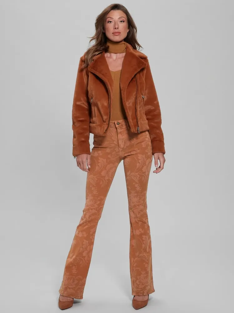 GUESS Lavinia Faux Fur Moto Jacket Bramalea City Centre