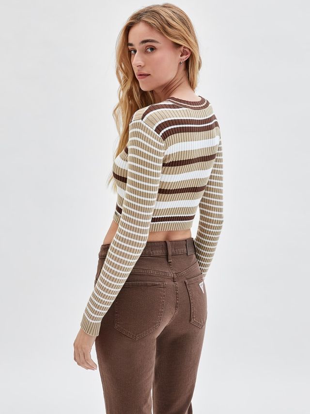 Guess striped crop top online