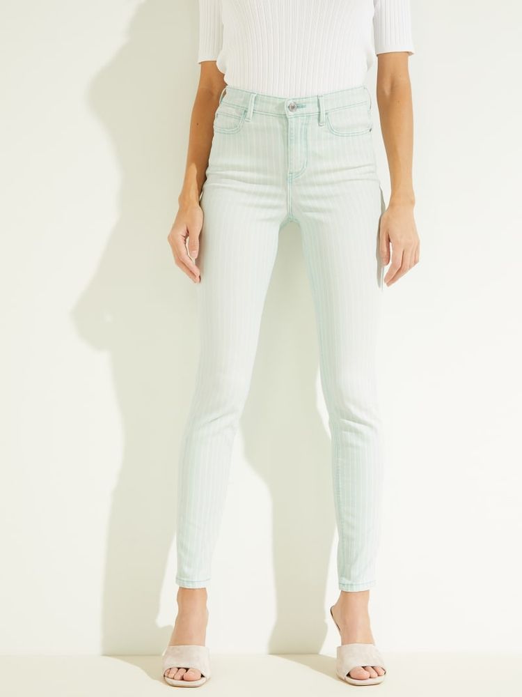 Pinstripe sales skinny jeans