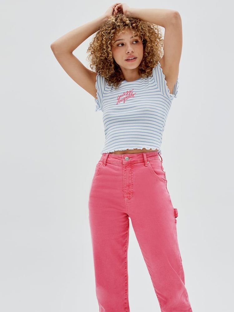 Guess originals striped tee womens online