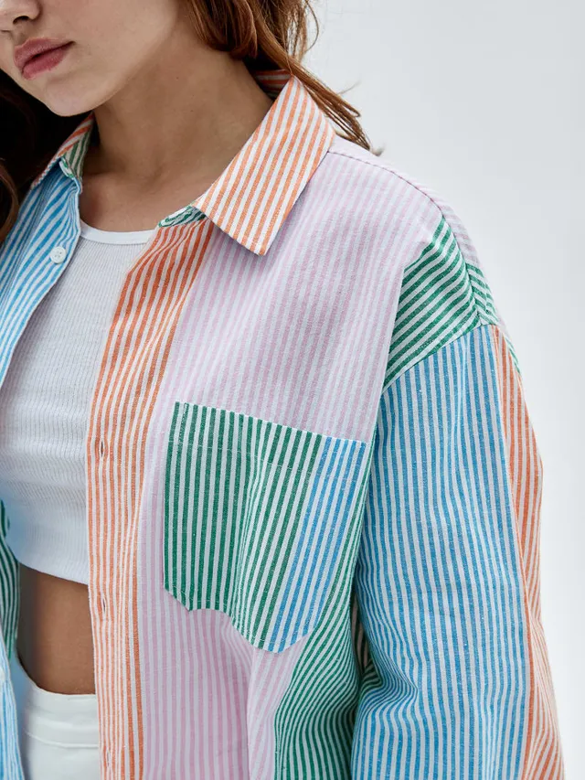 Guess women's striped shirts online