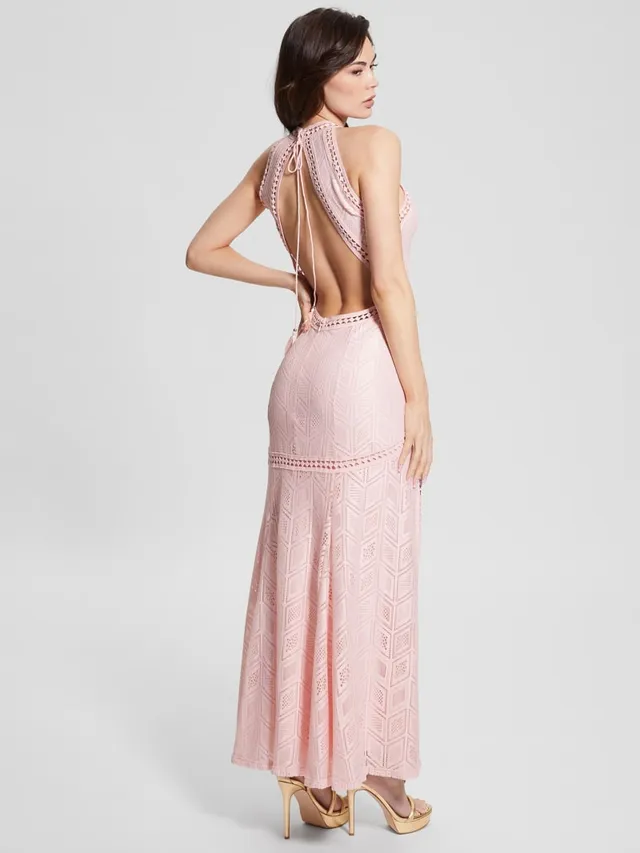 Lipsy vip all over hotsell lace halter maxi dress