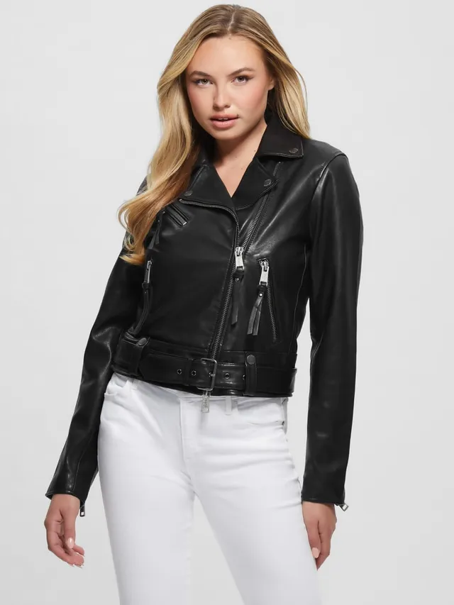 Guess women's leather jacket cheap