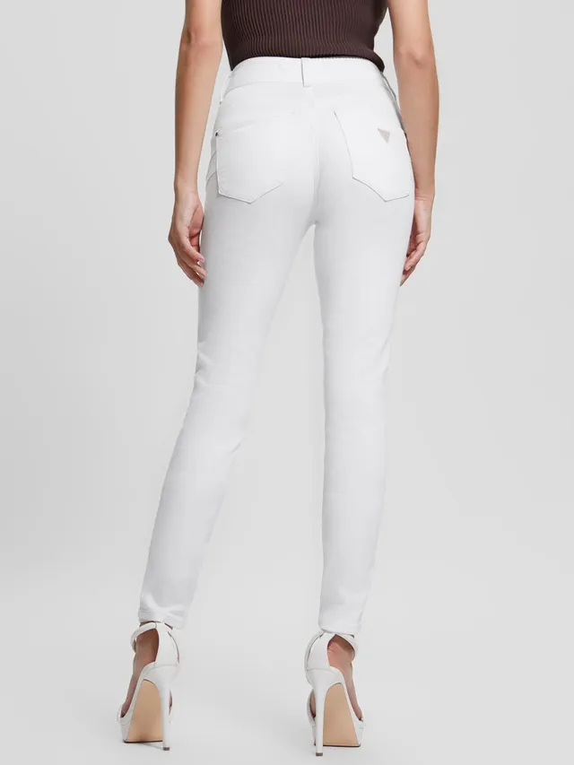 Guess white jeans discount