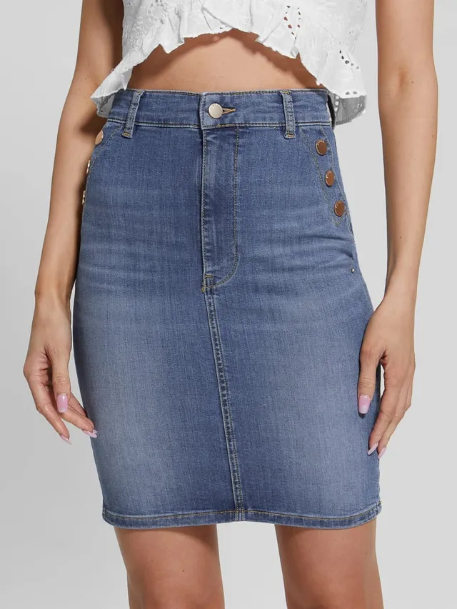 Guess naomi denim skirt best sale