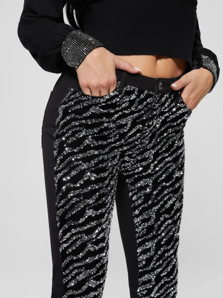 Sequin skinny jeans sales