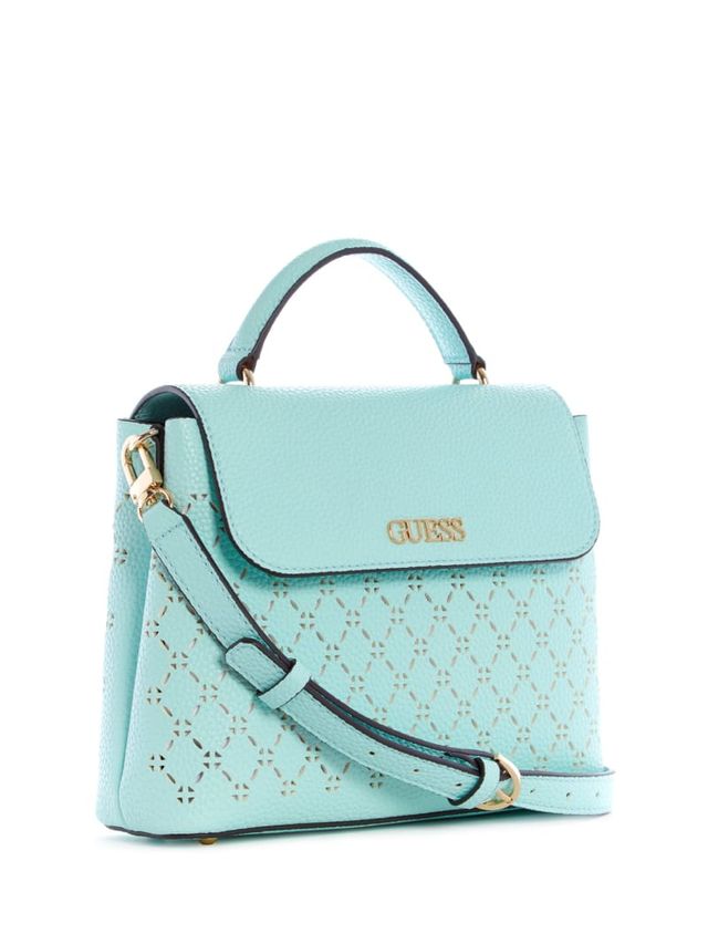 Guess kathryn top handle flap bag store