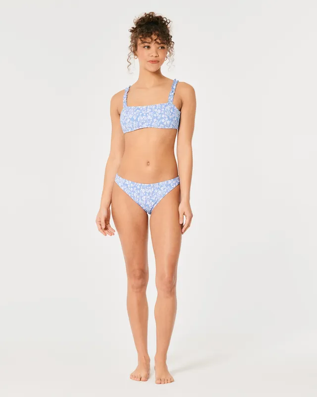 Hollister Ruffle Strap Bandeau Bikini Top CoolSprings Galleria