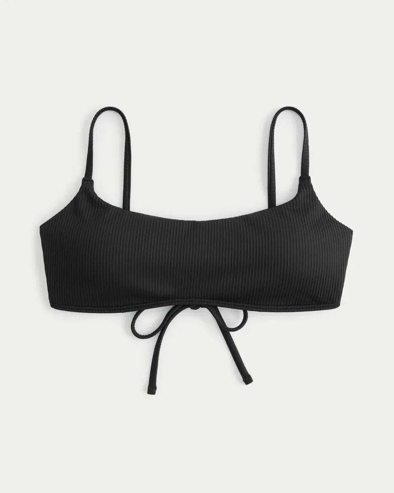 Hollister tie front online scoop bikini top