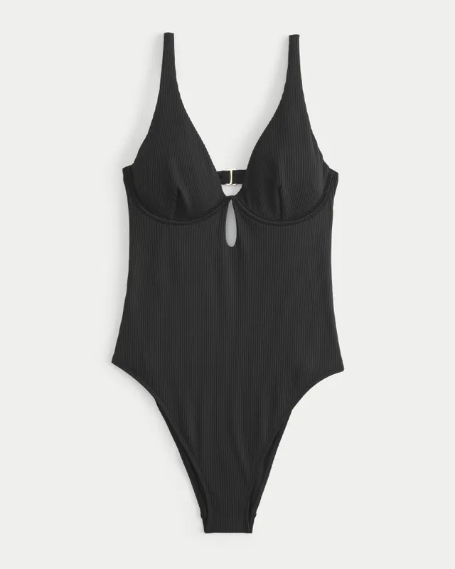Hollister Ribbed Underwire One Piece Swimsuit Hamilton Place