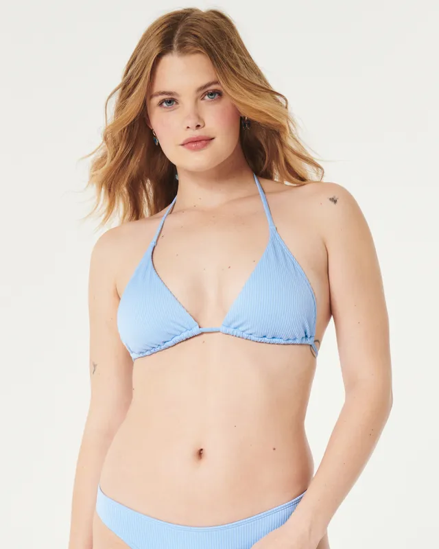 Hollister ribbed shop triangle bikini top