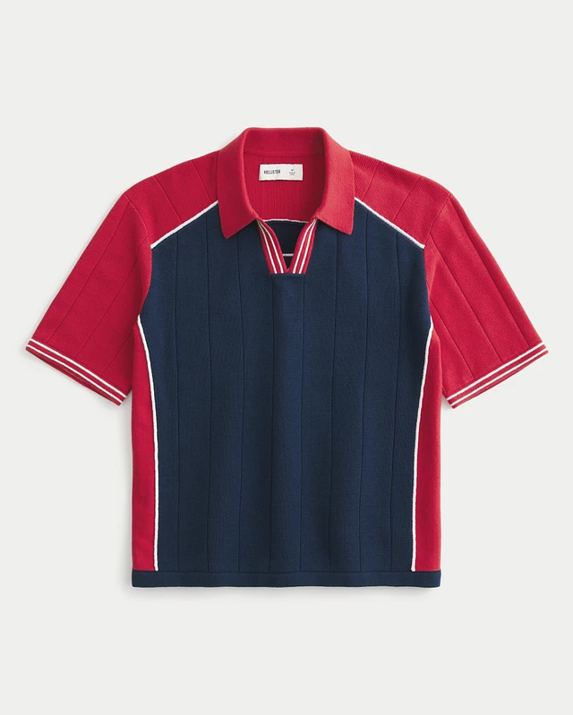 Hol Boxy Number Graphic Jersey Sweater Polo | Liberty Center