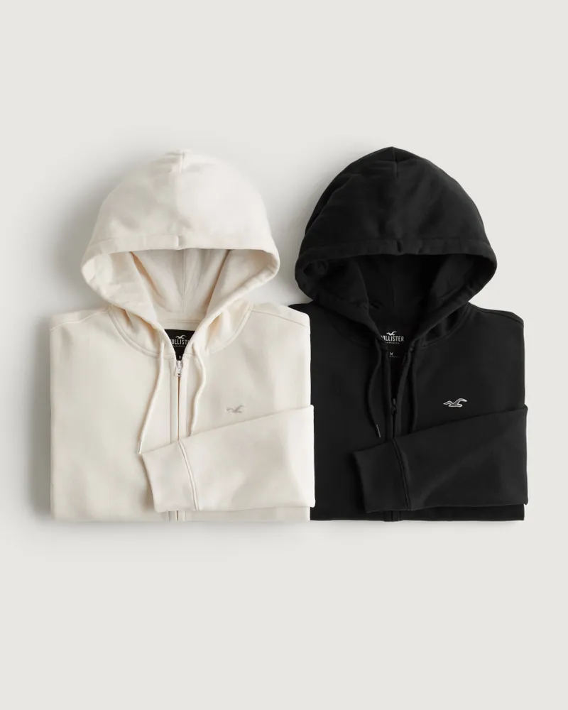 Hollister full zip icon hoodie 2025