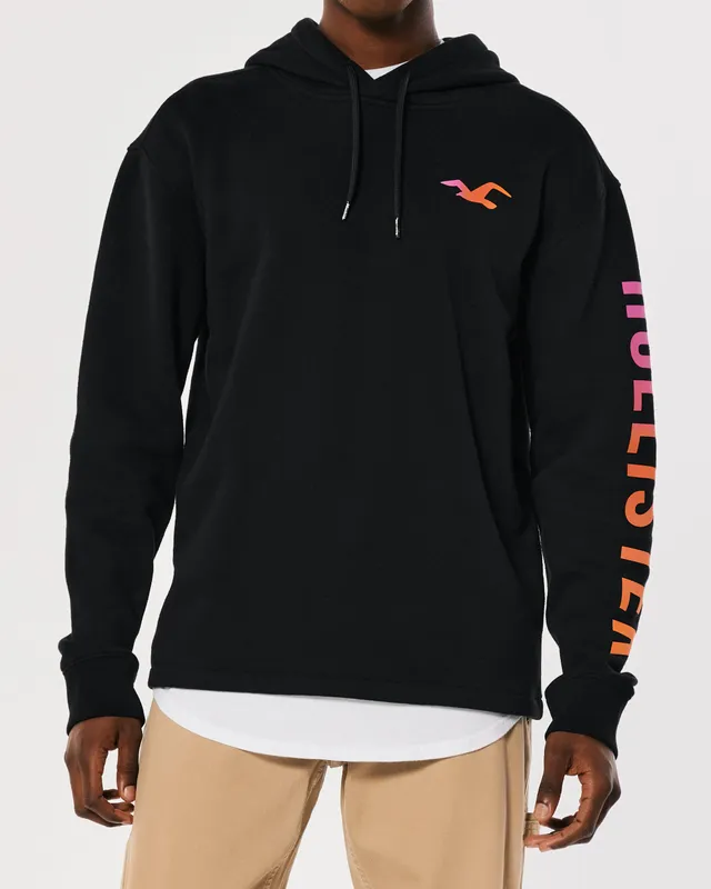 Print logo graphic hoodie hollister cheap